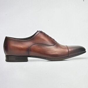 Santoni Darian Calfskin Leather Oxfords, Size 10.5